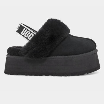 UGG- FUNKETTE BLACK PLATFORMS SLIPPERS