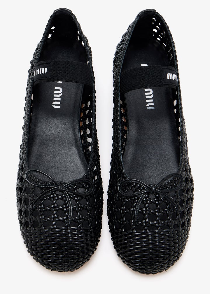 Miu Miu Woven nappa leather ballerinas