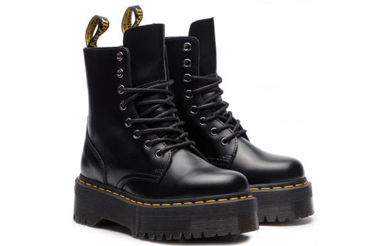 Dr. Martens Jadon Platform Boots Black Smooth Leather