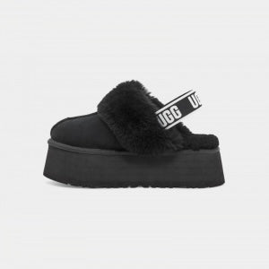 UGG- FUNKETTE BLACK PLATFORMS SLIPPERS