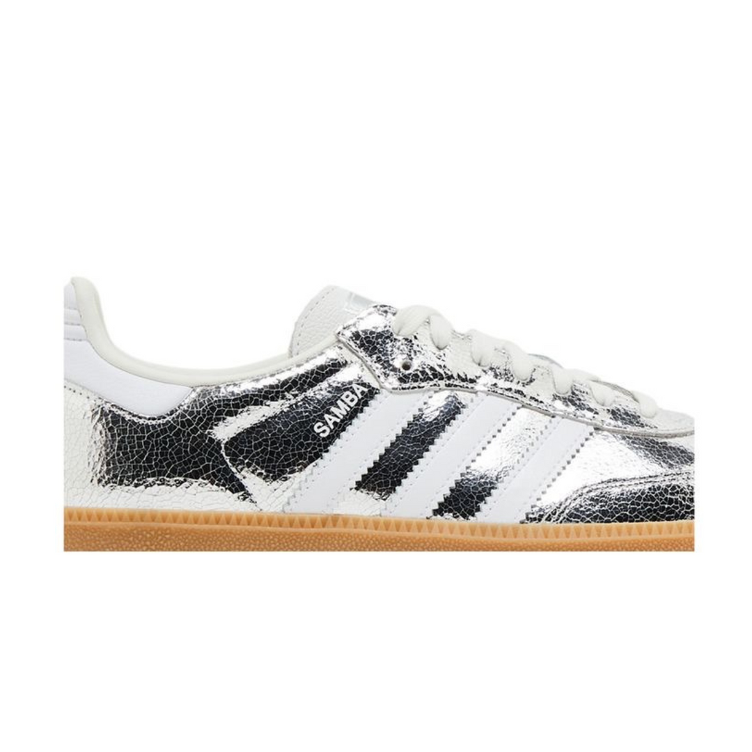 Adidas Samba OG - Silver Metallic Cracked Leather