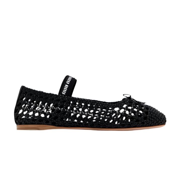 Miu Miu Woven nappa leather ballerinas