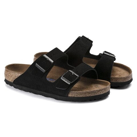 BirkenStock Arizona Soft FootbedSuede Leather - Black