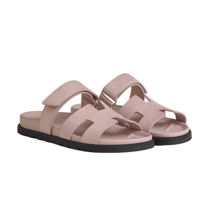 Hermès Chypre Sandals 'Pink Suede'