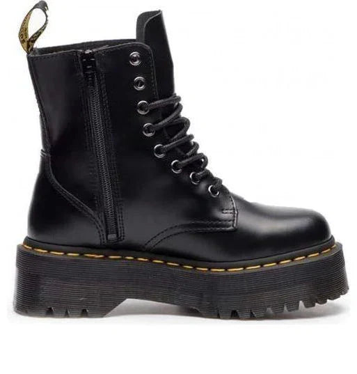 Dr. Martens Jadon Platform Boots Black Smooth Leather